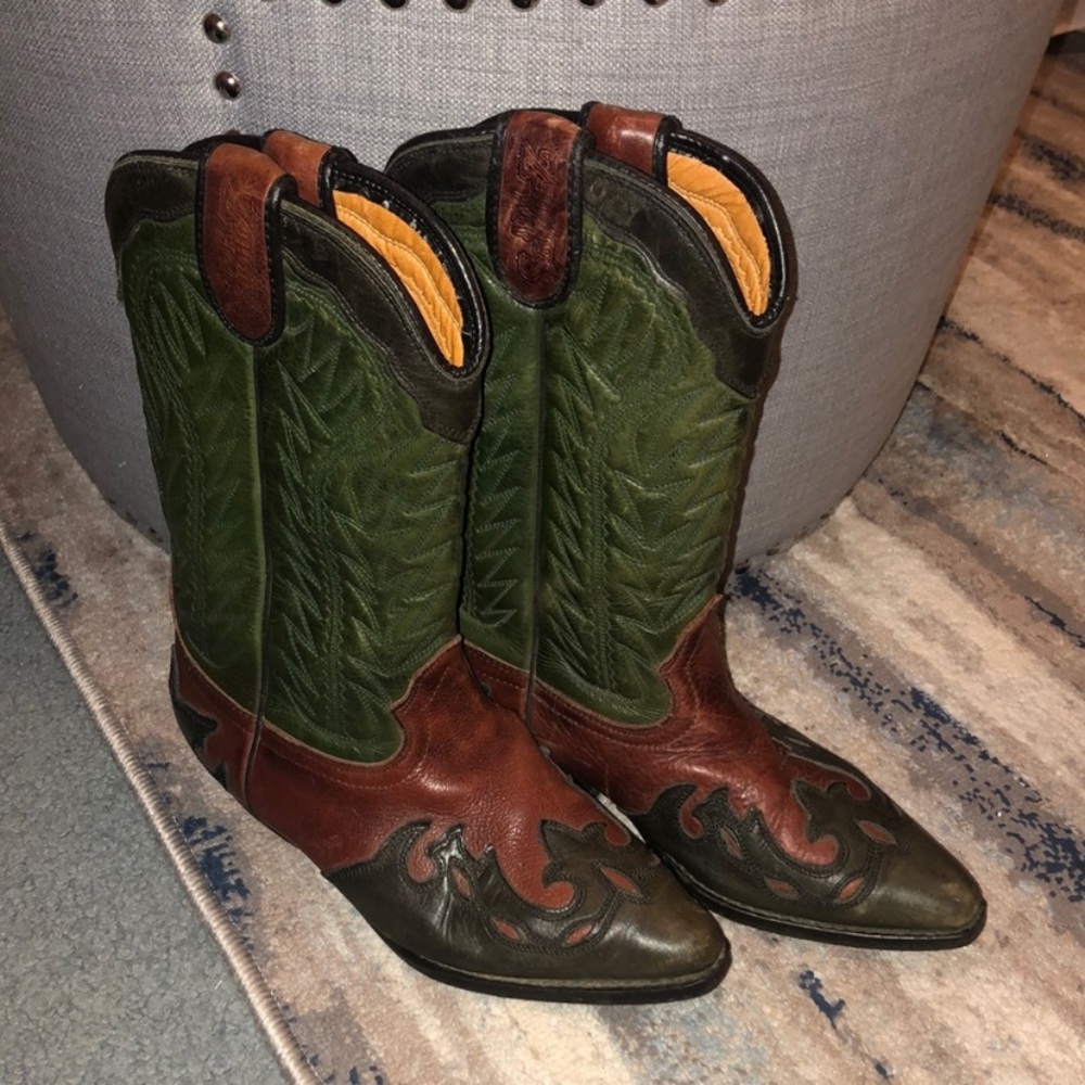 Vintage Joe Sanchez leather cowboy boots